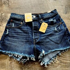 Denim Distressed Levi Women's Shorts